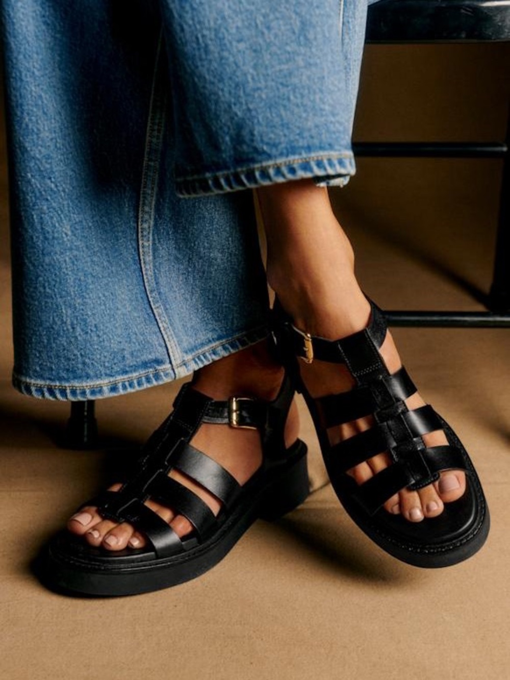 Sezane - Allie Low Sandals NWT